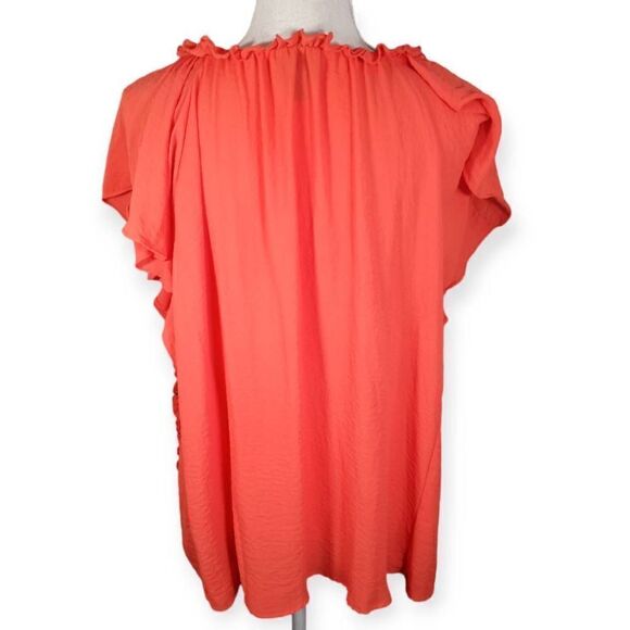 WORTHINGTON PEACH/ORANGE BLOUSE SZ.L EUC - Picture 3 of 5